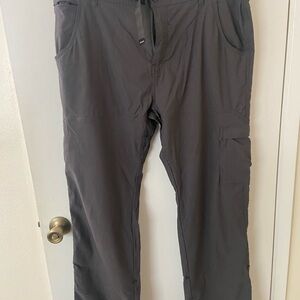 Men’s Prana Gray Cargo Pants with Straight Leg Design